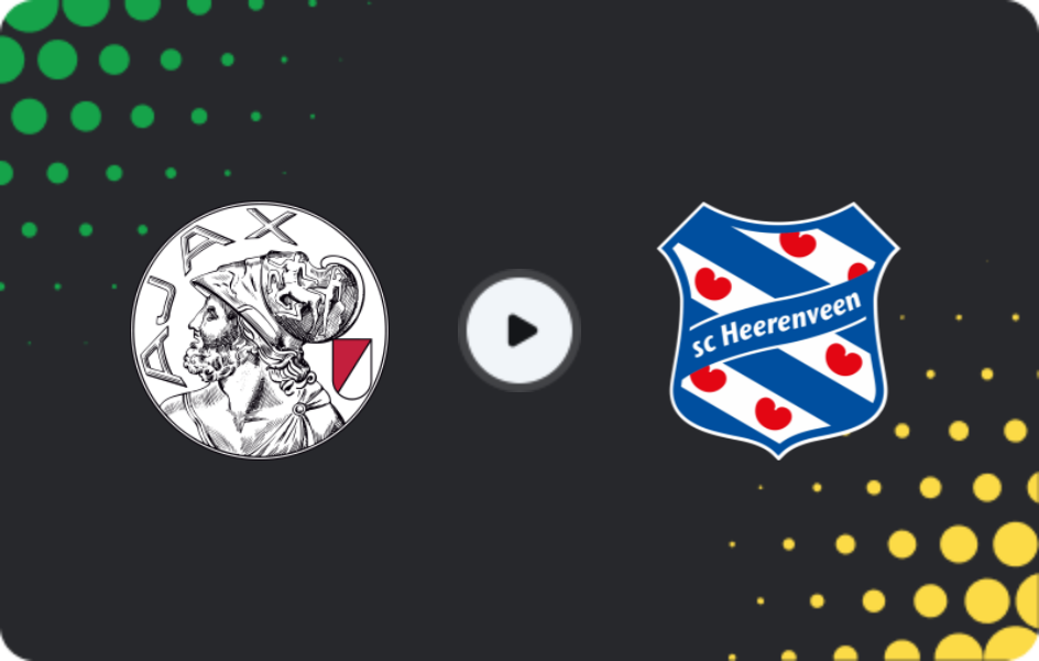 Where to watch Ajax — Heerenveen, Eredivisie, 01.11.2025