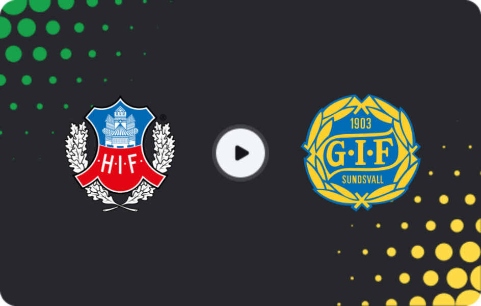 Where to watch Helsingborg — GIF Sundsvall, Superettan, 01.11.2025