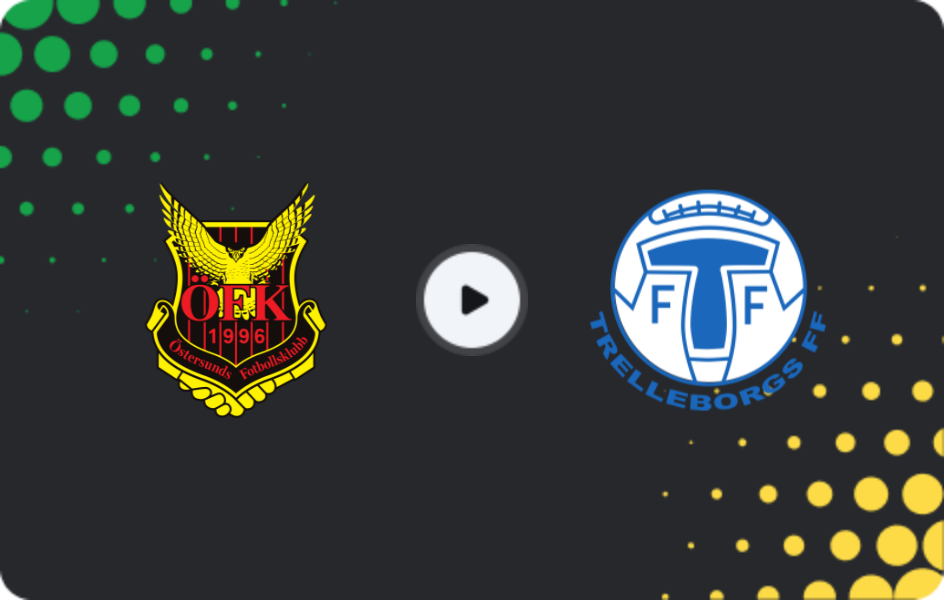 Where to watch Ostersunds FK — Trelleborgs FF, Superettan, 01.11.2025