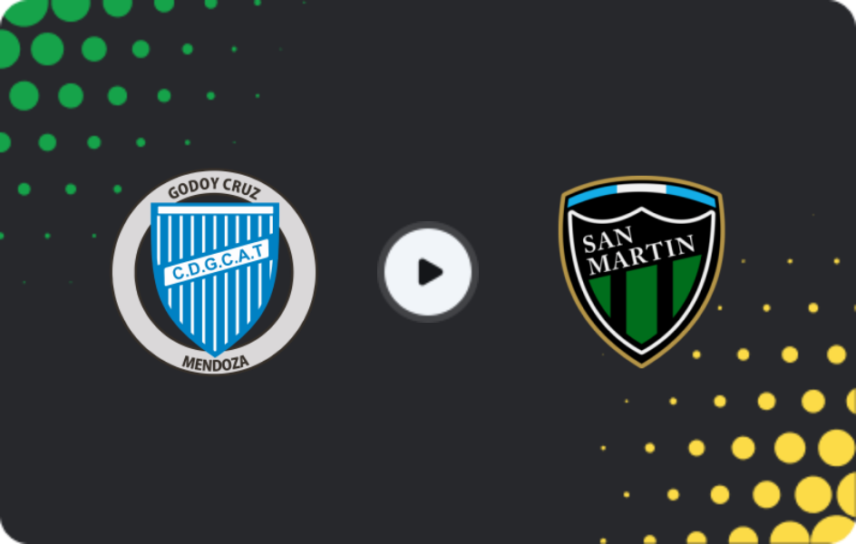 Where to watch Godoy Cruz — San Martin S.J., Liga Profesional, 02.11.2025