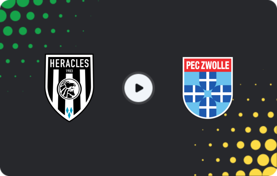 Where to watch Heracles — Zwolle, Eredivisie, 02.11.2025