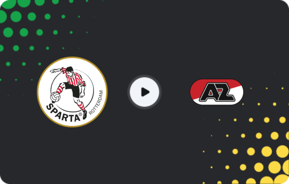 Where to watch Sparta Rotterdam — AZ Alkmaar, Eredivisie, 02.11.2025