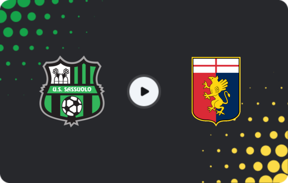 Where to watch Sassuolo — Genoa, Serie A, 03.11.2025