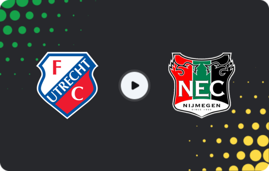 Where to watch Utrecht — NEC Nijmegen, Eredivisie, 02.11.2025