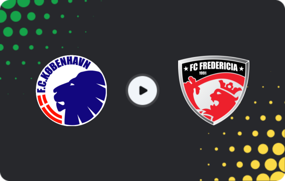 Where to watch Copenhagen — Fredericia, Superliga, 01.11.2025