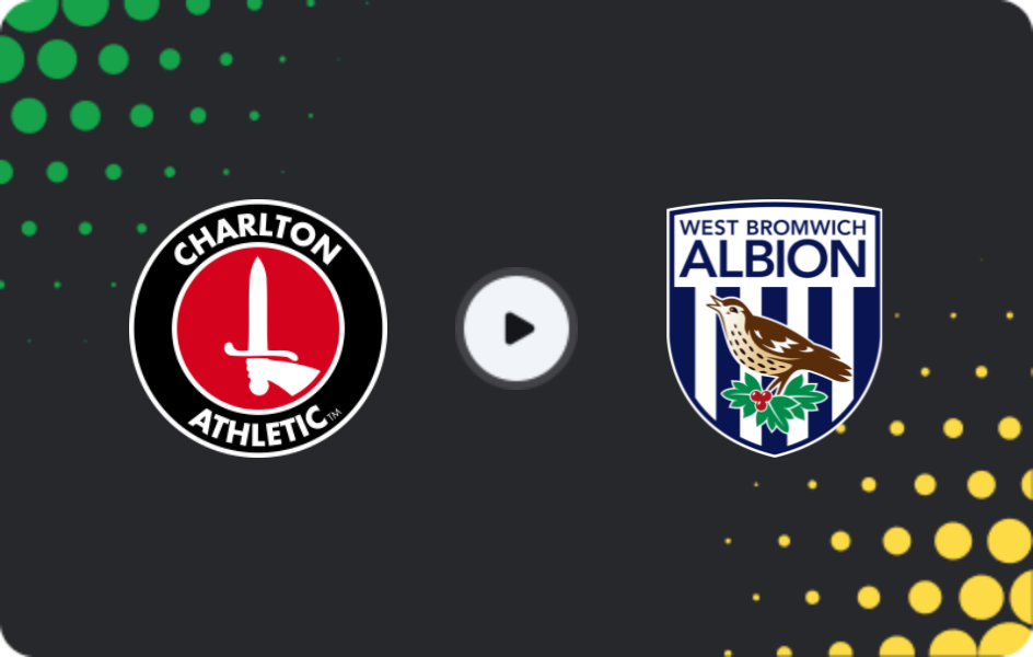 Where to watch Charlton Athletic — West Bromwich, Championship, 04.11.2025