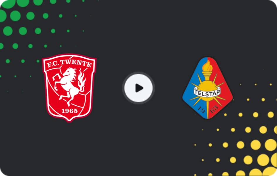 Where to watch Twente — Telstar, Eredivisie, 07.11.2025