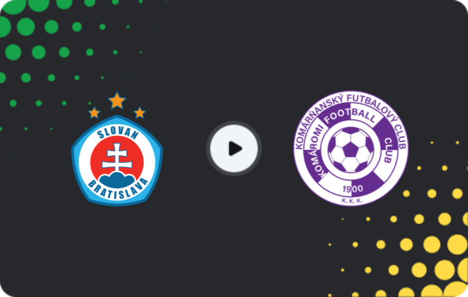 Where to watch Slovan Bratislava — Komárno, Super Liga, 09.11.2025