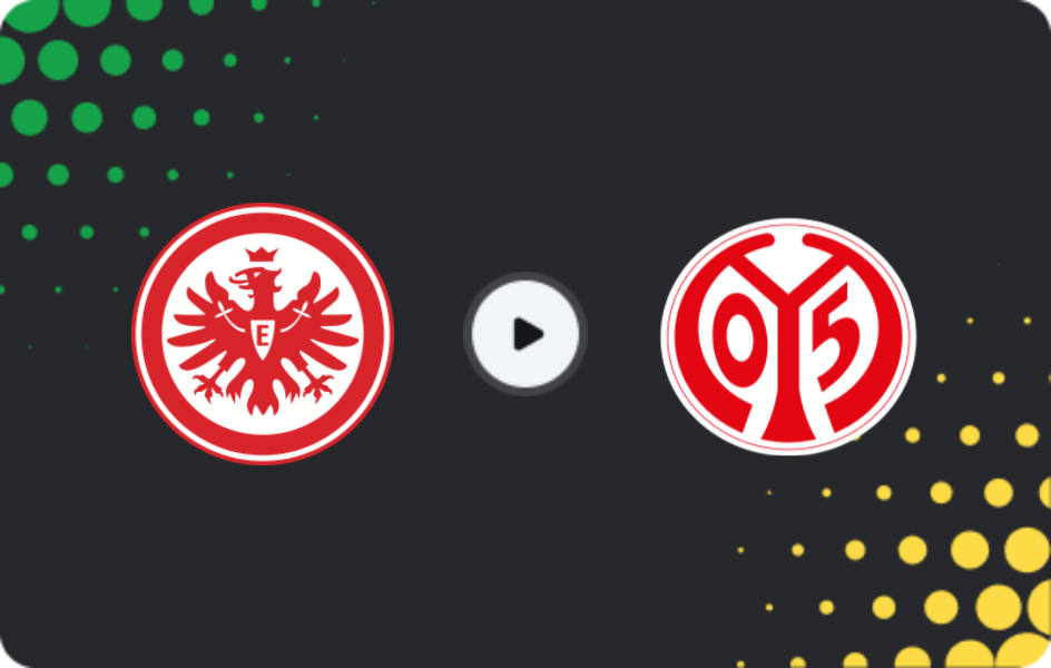 Where to watch Eintracht Frankfurt — Mainz 05, Bundesliga, 09.11.2025