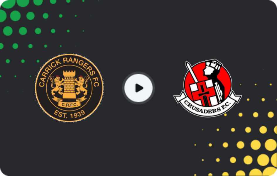 Where to watch Carrick Rangers — Crusaders FC, Premiership, 08.11.2025