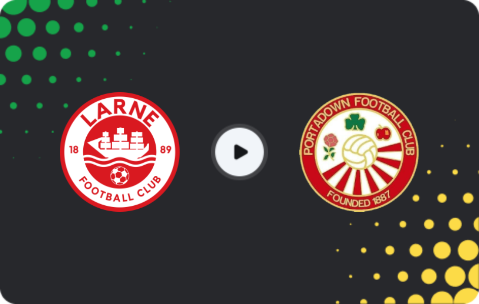 Where to watch Larne — Portadown, Premiership, 07.11.2025