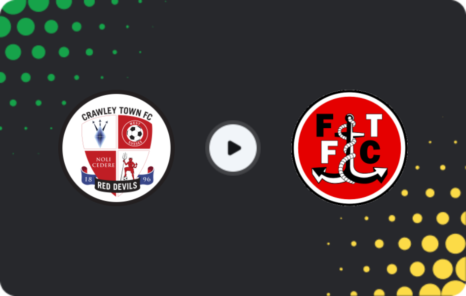 Where to watch Crawley Town — Fleetwood Town, League Two, 08.11.2025