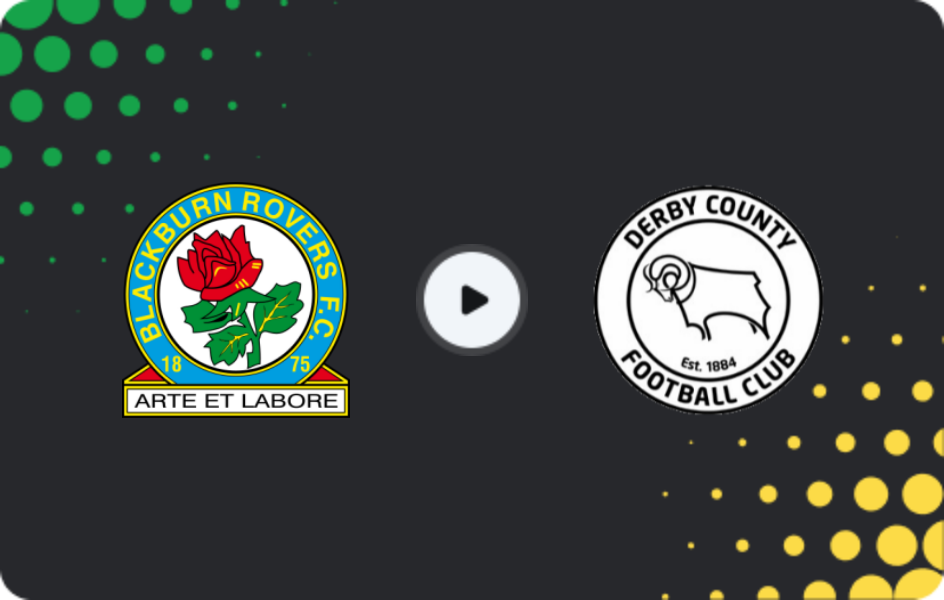 Where to watch Blackburn Rovers — Derby County, Championship, 08.11.2025