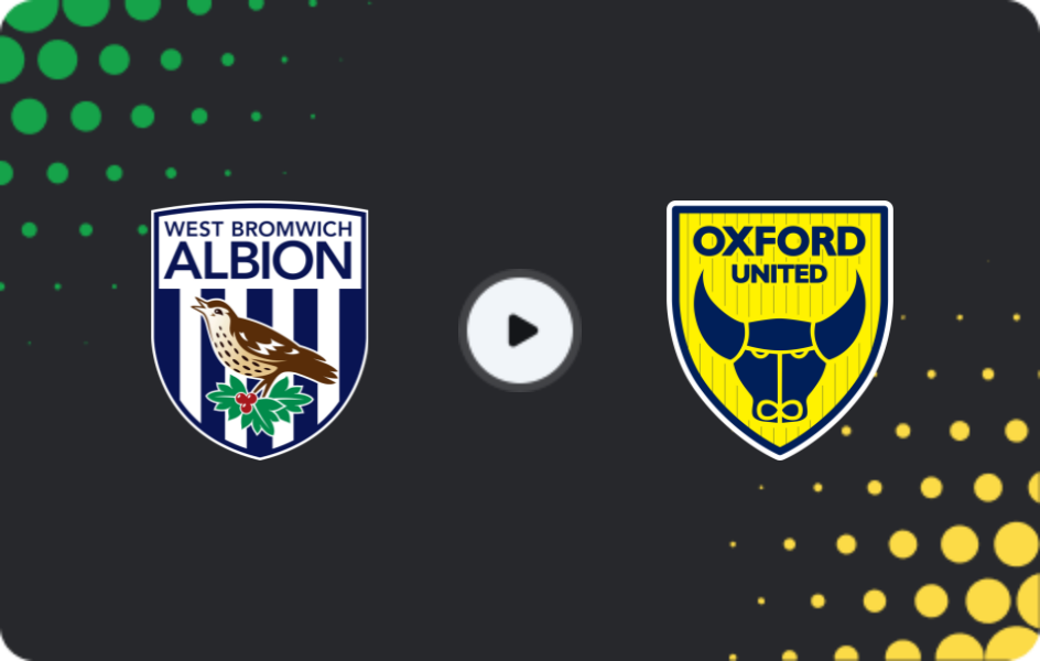 Where to watch West Bromwich — Oxford United, Championship, 08.11.2025