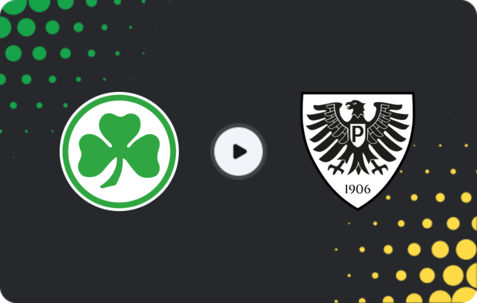 Where to watch Greuther Fürth — Preußen Münster, 2. Bundesliga, 07.11.2025