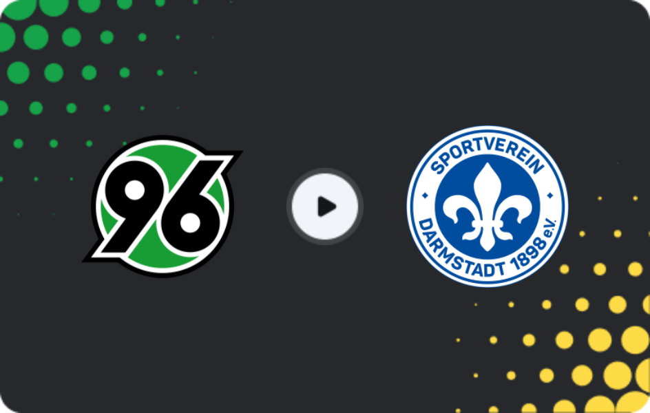 Where to watch Hannover — Darmstadt, 2. Bundesliga, 08.11.2025
