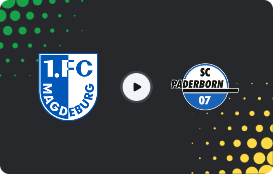 Where to watch Magdeburg — Paderborn 07, 2. Bundesliga, 09.11.2025