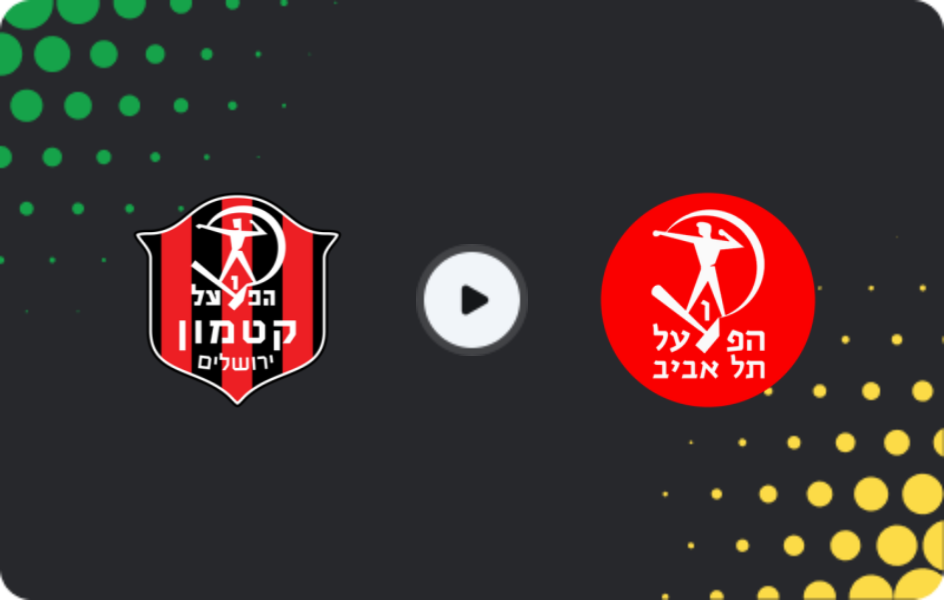 Where to watch Hapoel Katamon — Hapoel Tel Aviv, Ligat Ha'al, 08.11.2025