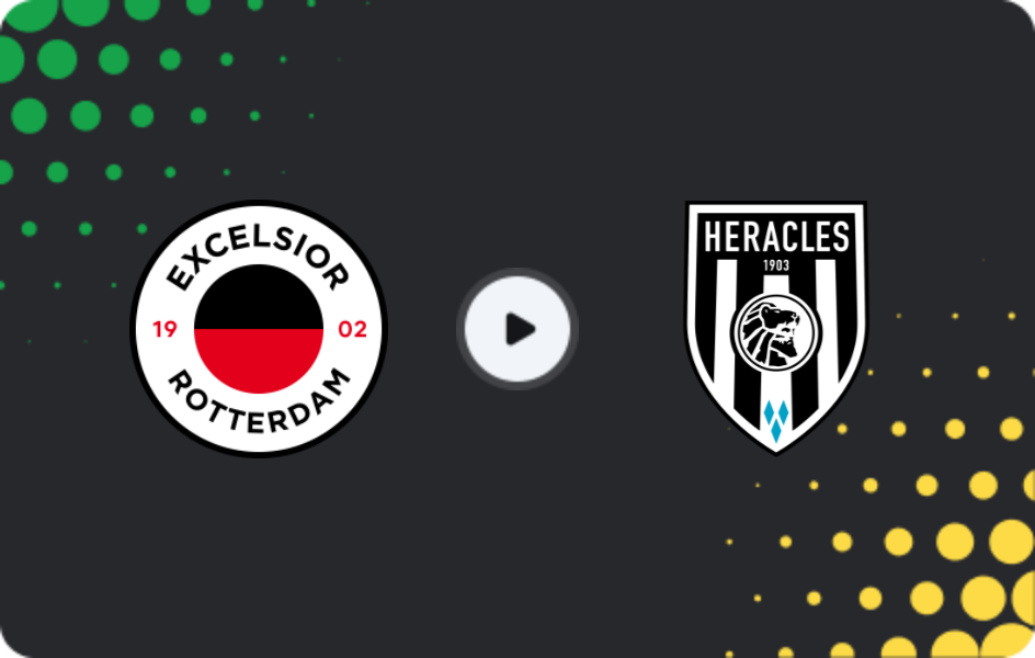 Where to watch Excelsior — Heracles, Eredivisie, 08.11.2025