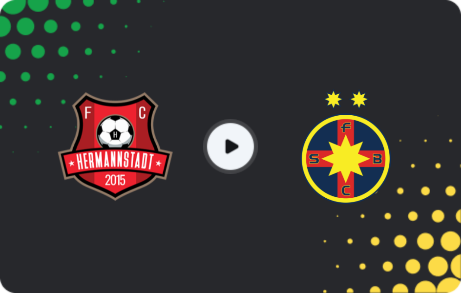 Where to watch Hermannstadt — FCSB, Liga I, 09.11.2025