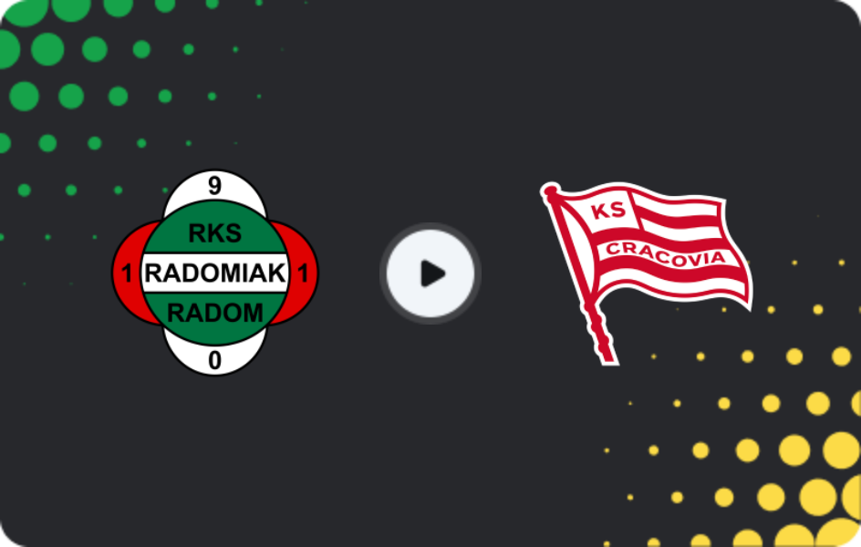Where to watch Radomiak Radom — Cracovia, Ekstraklasa, 07.11.2025