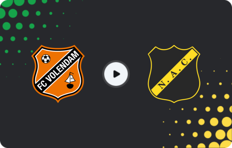 Where to watch Volendam — NAC Breda, Eredivisie, 08.11.2025