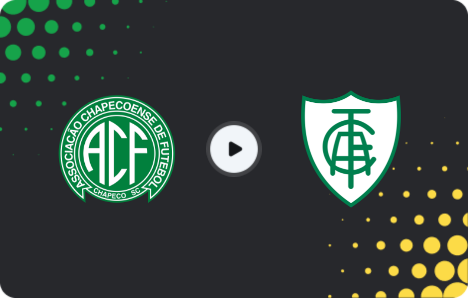 Where to watch Chapecoense — America Mineiro, Serie B, 10.11.2025