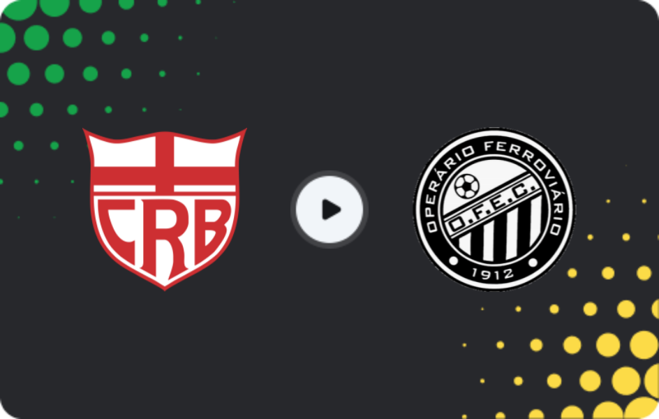 Where to watch CRB — Operario, Serie B, 09.11.2025