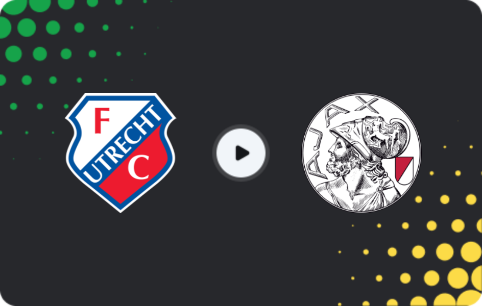 Where to watch Utrecht — Ajax, Eredivisie, 09.11.2025