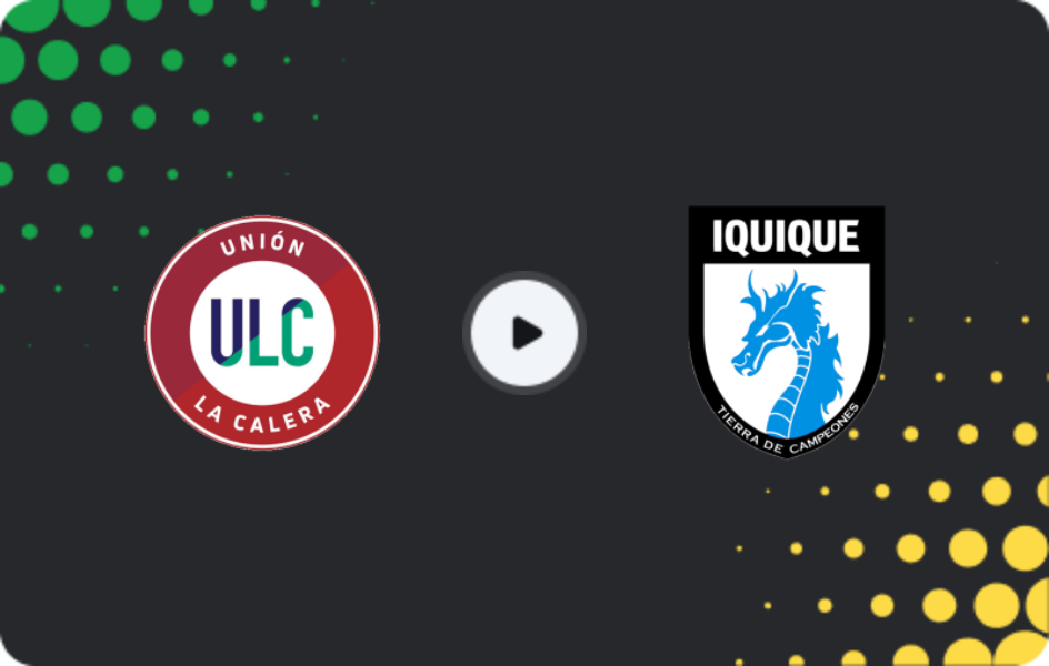Where to watch Union La Calera — Deportes Iquique, Primera División, 08.11.2025