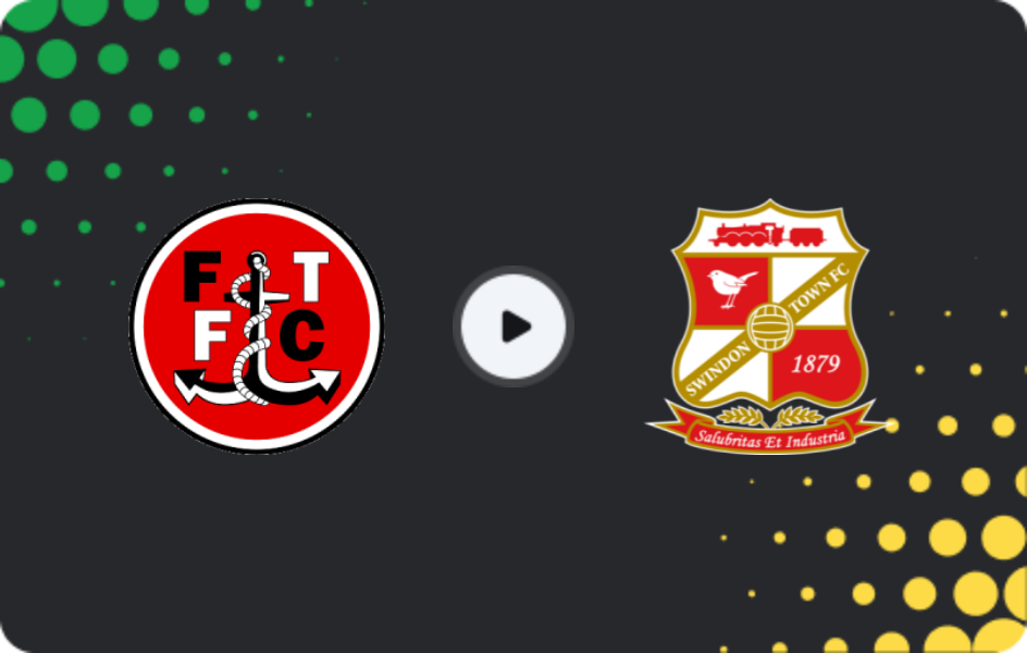 Where to watch Fleetwood Town — Swindon Town, League Two, 15.11.2025