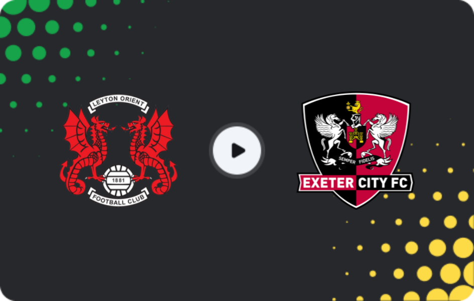Where to watch Leyton Orient — Exeter City, League One, 15.11.2025