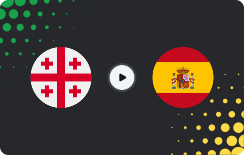 Where to watch Georgia — Spain, World Cup - Qualification Europe, 15.11.2025