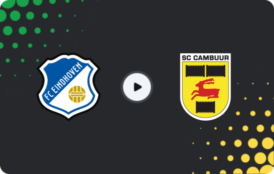 Where to watch FC Eindhoven — Cambuur, Eerste Divisie, 15.11.2025