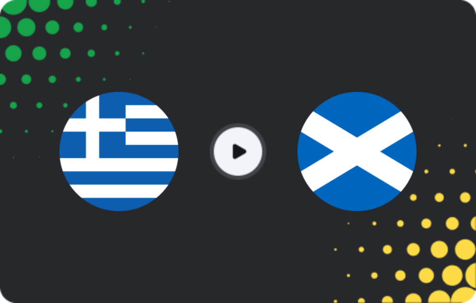 Where to watch Greece — Scotland, World Cup - Qualification Europe, 15.11.2025