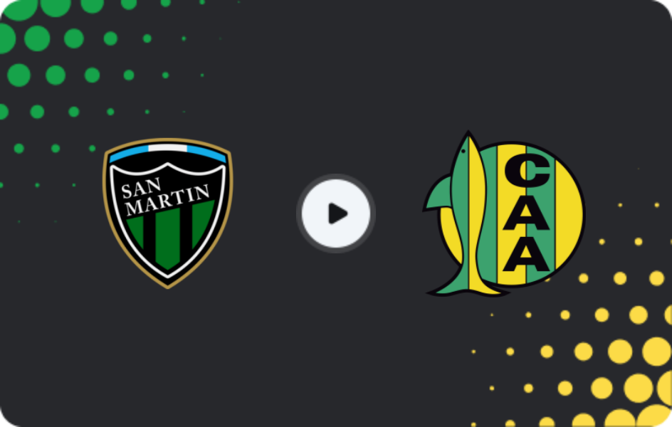 Where to watch San Martin S.J. — Aldosivi, Liga Profesional, 16.11.2025