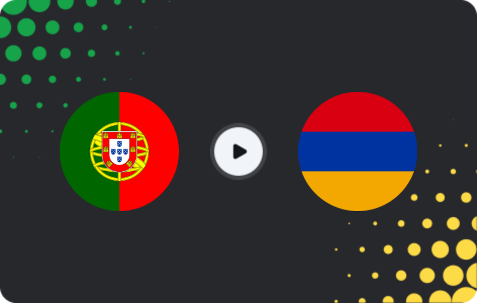 Where to watch Portugal — Armenia, World Cup - Qualification Europe, 16.11.2025