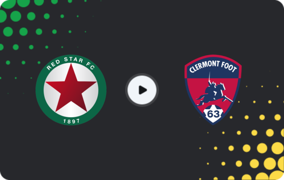 Where to watch Red Star — Clermont Foot, Ligue 2, 22.11.2025