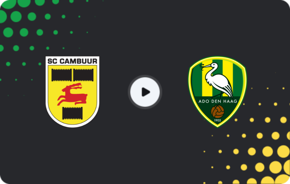 Where to watch Cambuur — ADO Den Haag, Eerste Divisie, 21.11.2025