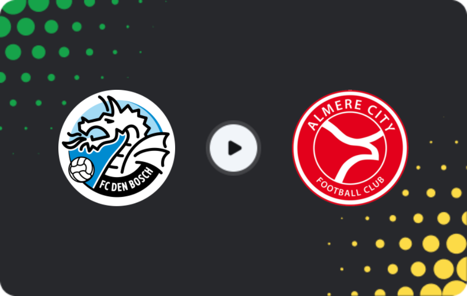 Where to watch Den Bosch — Almere City FC, Eerste Divisie, 21.11.2025