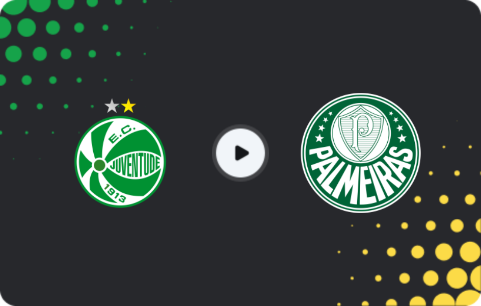 Where to watch Juventude — Palmeiras, Serie A, 02.11.2025