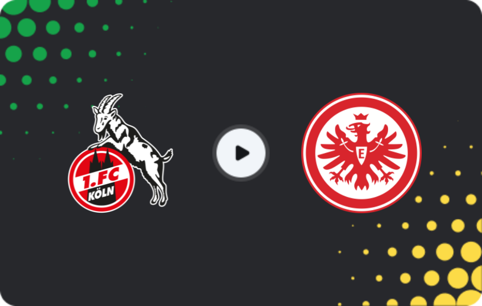 Where to watch 1.FC Köln — Eintracht Frankfurt, Bundesliga, 22.11.2025