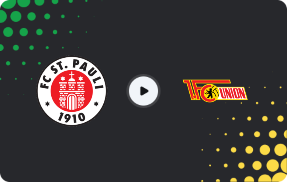 Where to watch St. Pauli — Union Berlin, Bundesliga, 23.11.2025