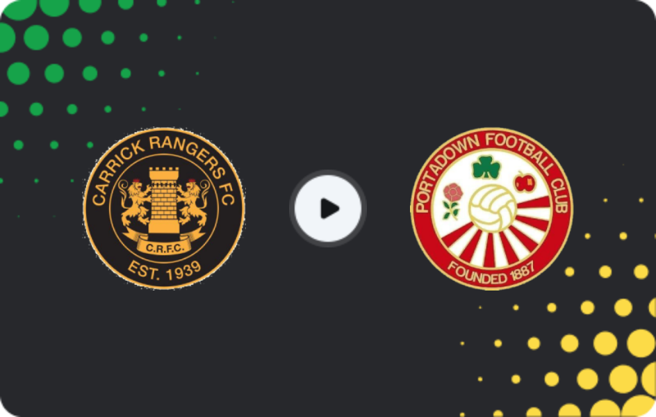 Where to watch Carrick Rangers — Portadown, Premiership, 22.11.2025
