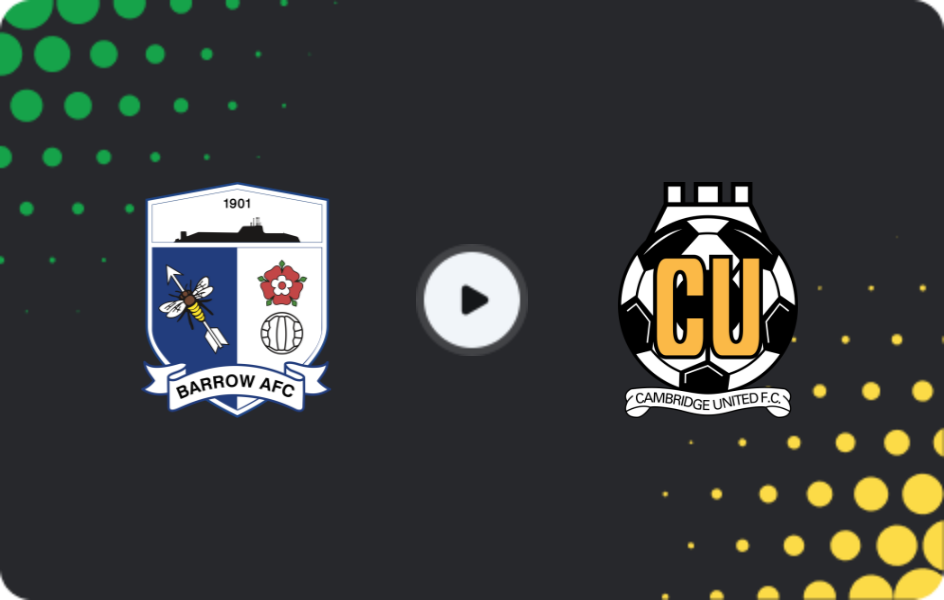 Where to watch Barrow — Cambridge United, League Two, 22.11.2025