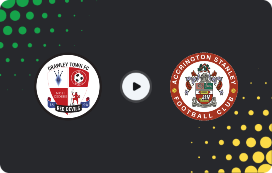 Where to watch Crawley Town — Accrington Stanley, League Two, 22.11.2025