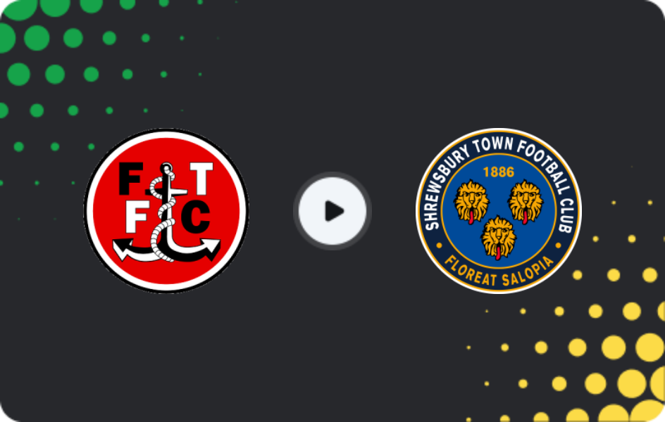 Where to watch Fleetwood Town — Shrewsbury Town, League Two, 22.11.2025