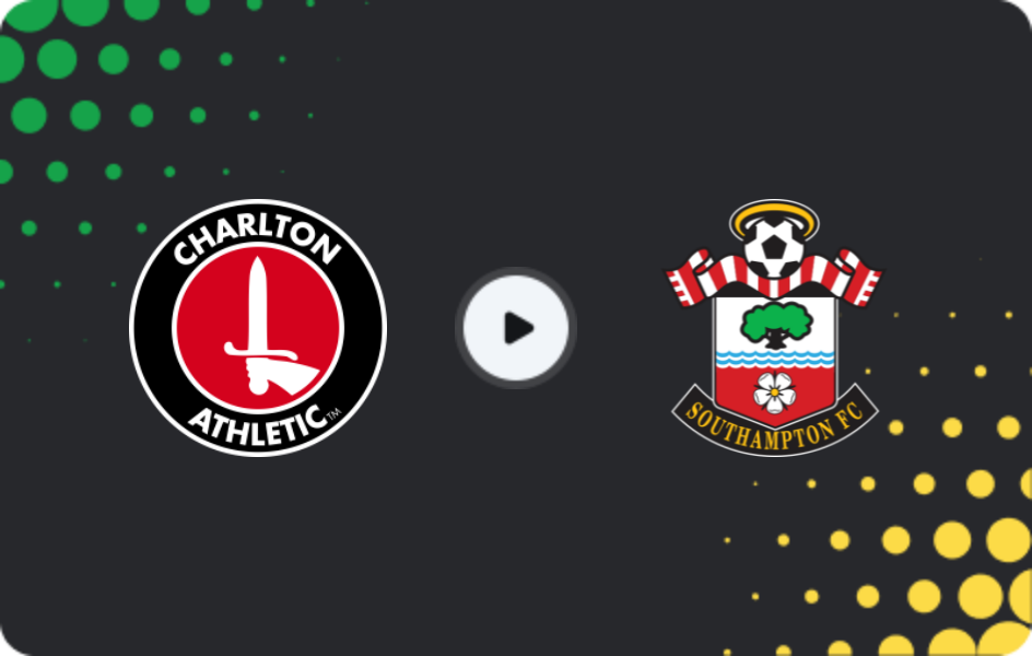 Where to watch Charlton Athletic — Southampton, Championship, 22.11.2025