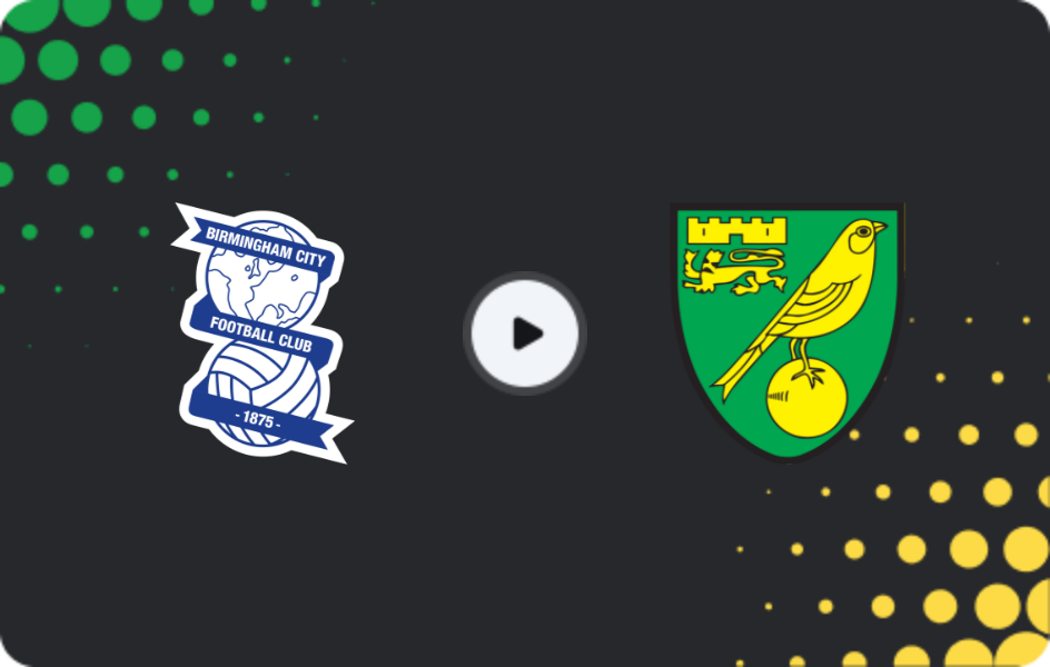 Where to watch Birmingham — Norwich, Championship, 22.11.2025
