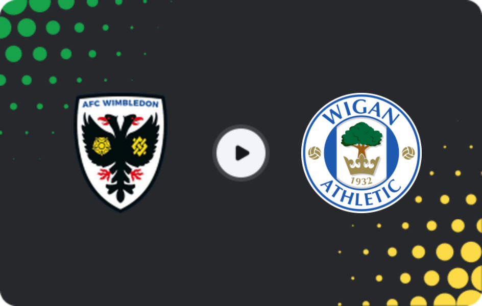 Where to watch AFC Wimbledon — Wigan, League One, 22.11.2025
